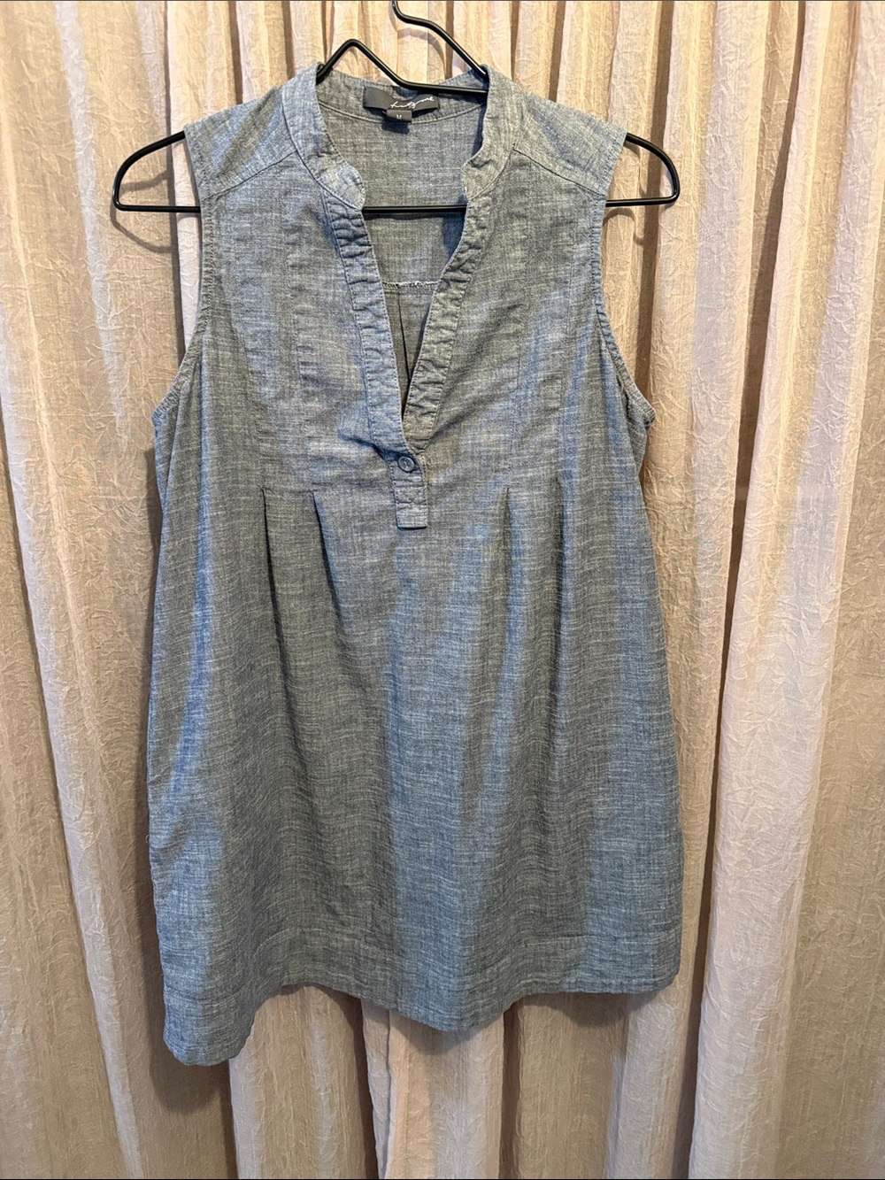 Forever 21 Sleeveless Chambray Tunic - Light Blue